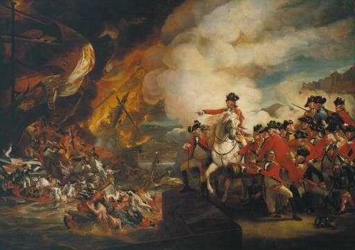 The Siege and Relief of Gibraltar by John Singleton Copley — hand-painted cultural oil painting reproduction on canvas
