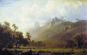 The Sierras near Lake Tahoe by Albert Bierstadt — mountain oil painting wall art, Luminism