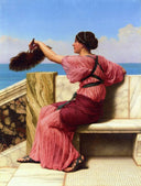 The Signal by John William Godward — male oil painting wall art, Neoclassicism