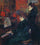 The Singing Lesson. (The Teacher, Mlle.Dihau, with Mme.Faveraud) in entryway
