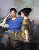 The Sisters by Edmund Charles Tarbell — male oil painting wall art, Impressionism