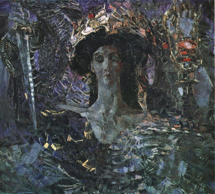 The Six Winged Seraph by Mikhail Vrubel — hand-painted abstract oil painting reproduction on canvas