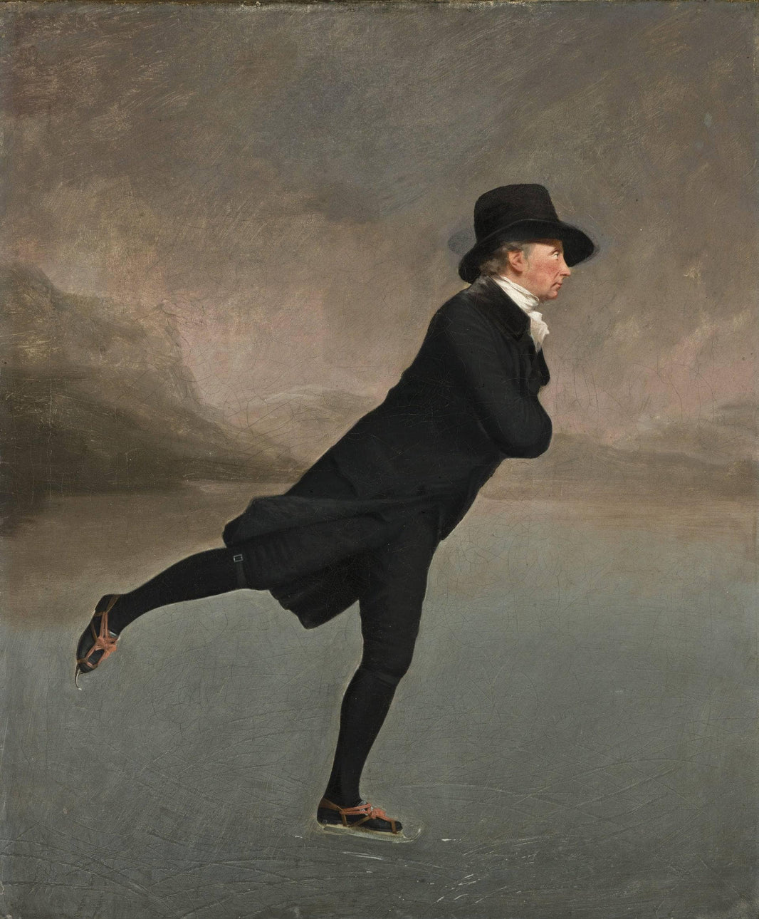 The Skating Minister (The Reverend Robert Walker Skating on Duddingston Loch) by Henry Raeburn — hand-painted portrait oil painting reproduction on canvas