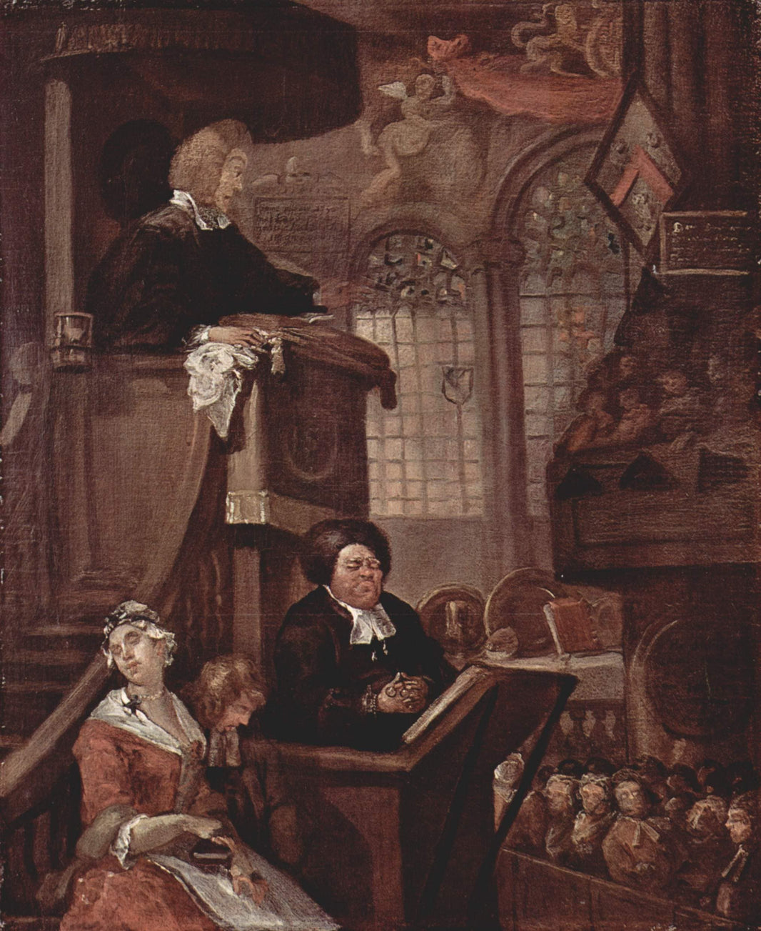 The sleeping church by William Hogarth — hand-painted portrait oil painting reproduction on canvas