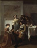 The Sleeping Officer by Jacob Ochtervelt — hand-painted portrait oil painting reproduction on canvas