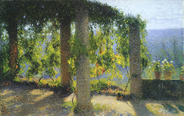 The Small Pergola by Henri Martin — hand-painted botanical oil painting reproduction on canvas