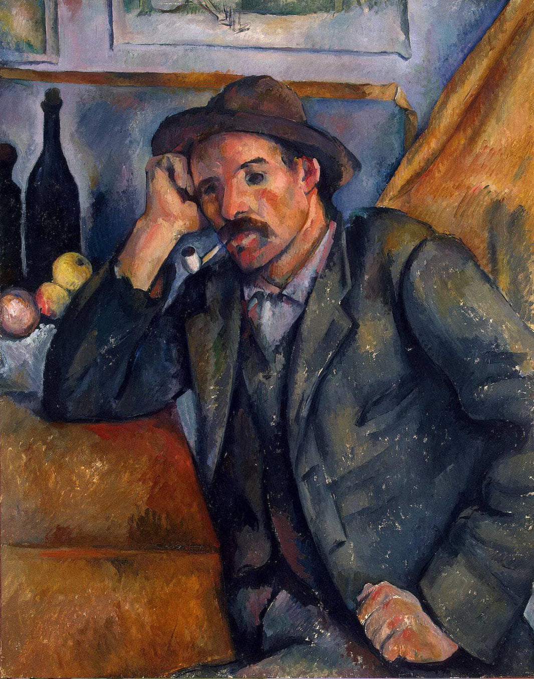 The Smoker by Paul Cezanne — hand-painted portrait oil painting reproduction on canvas