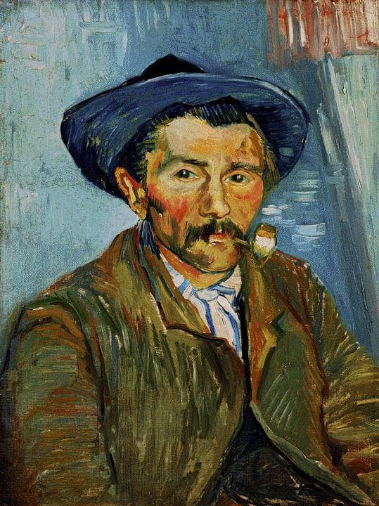 The Smoker (Peasant) by Vincent van Gogh — hand-painted portrait oil painting reproduction on canvas