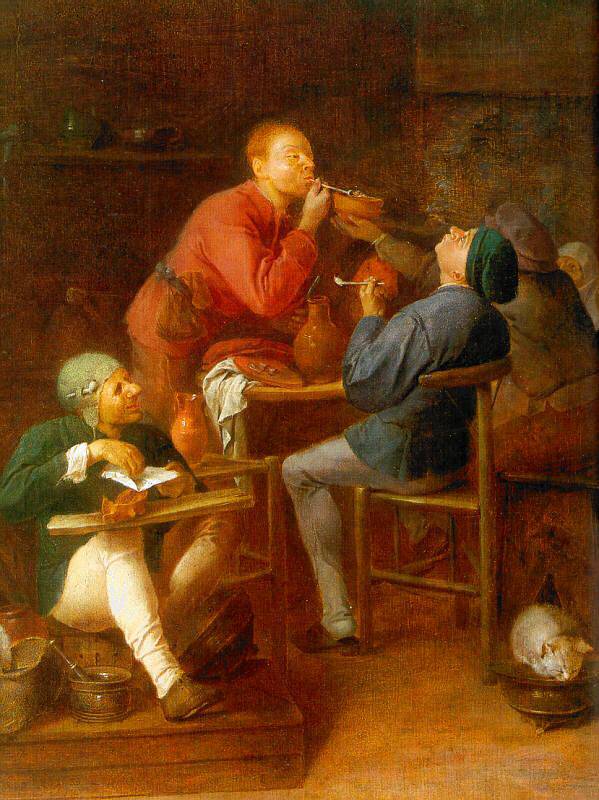 The Smokers or The Peasants of Moerdijk by Adriaen Brouwer — hand-painted portrait oil painting reproduction on canvas