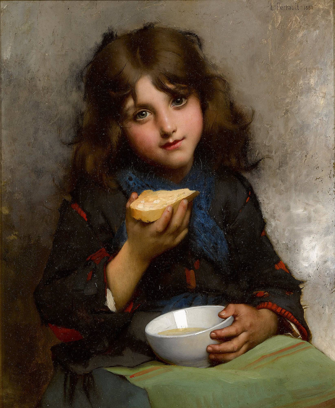 The snack by Léon Bazile Perrault, hand-painted portrait oil painting reproduction on canvas