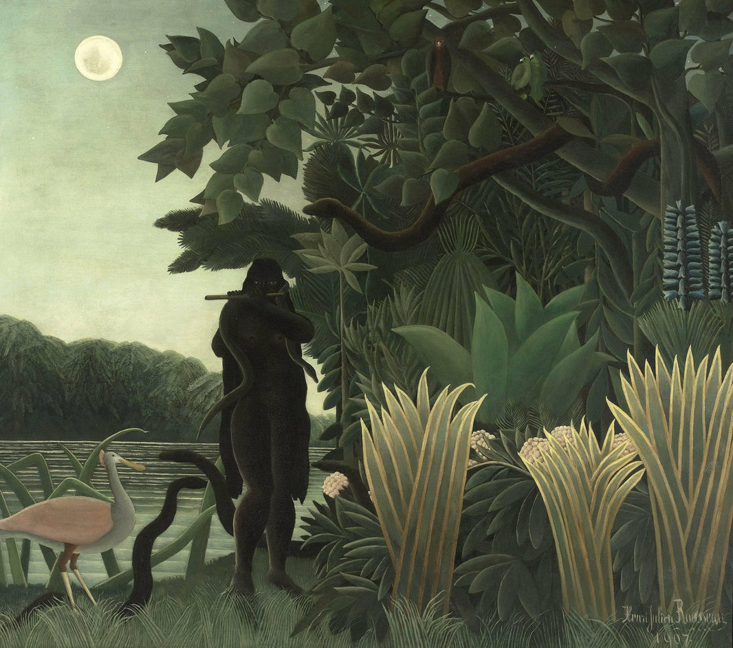 The Snake Charmer by Henri Rousseau — hand-painted animal oil painting reproduction on canvas