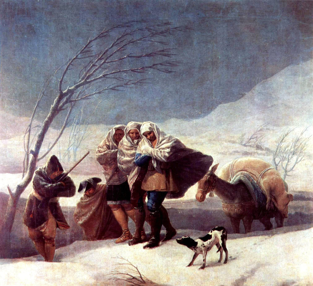 The Snowstorm (Winter) by Francisco Goya — hand-painted animal oil painting reproduction on canvas
