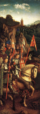 The Soldiers of Christ by Jan van Eyck, fantasy oil painting wall art, Northern Renaissance