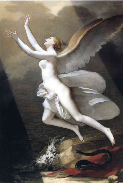 The soul breaking the bonds that attach to the land by Pierre-Paul Prud'hon — oil painting reproduction