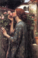 The Soul of the Rose by John William Waterhouse — hand-painted botanical oil painting reproduction on canvas