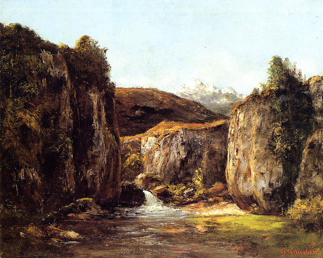 The Source among the Rocks of the Doubs - Gustave Courbet