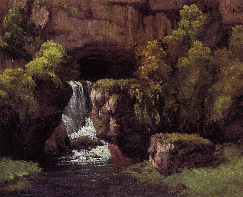 The Source of the Lison by Gustave Courbet — hand-painted eco oil painting reproduction on canvas