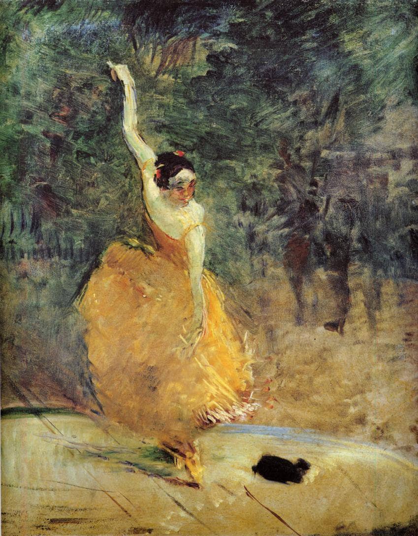 The Spanish Dancer by Henri de Toulouse-Lautrec — hand-painted portrait oil painting reproduction on canvas