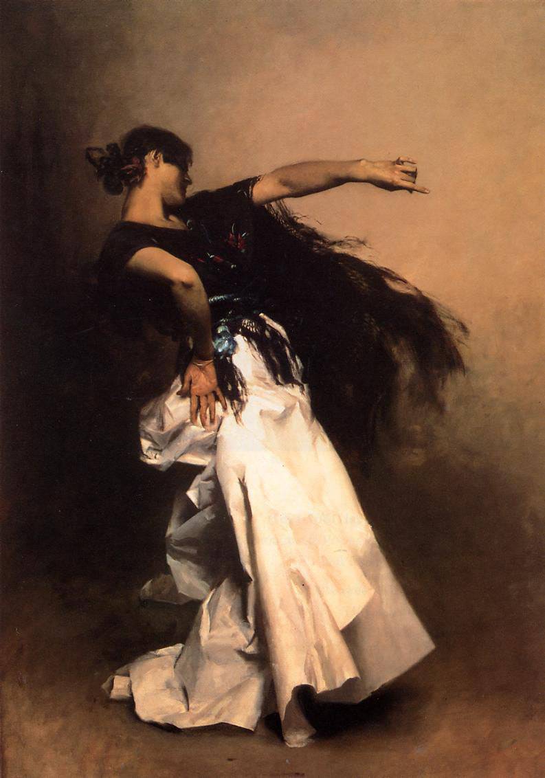 The Spanish Dancer, study for 'El Jaleo' - John Singer Sargent