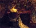 The Spinet by Thomas Dewing — hand-painted landscape oil painting reproduction on canvas