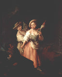 The Spinner by Pietro Longhi — female oil painting wall art, Rococo