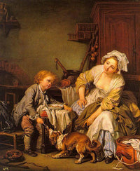 The Spoiled Child by Jean-Baptiste Greuze — hand-painted animal oil painting reproduction on canvas