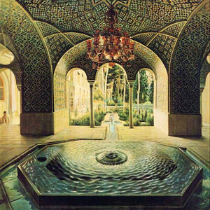 The spring hall of Golestan Palace by Kamal-ol-Molk — Oil Painting Reproduction