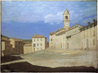 The square of Volpedo by Pellizza da Volpedo — hand-painted architectural oil painting reproduction on canvas