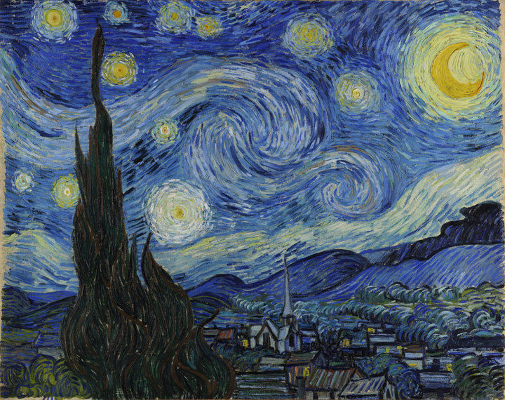 The Starry Night by Vincent van Gogh — hand-painted architectural oil painting reproduction on canvas