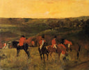 The Start of the Hunt by Edgar Degas — rural oil painting wall art, Impressionism