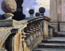 The Steps of the Church of S. S. Domenico-e-Siste in Rome by John Singer Sargent — hand-painted architectural oil painting reproduction on canvas