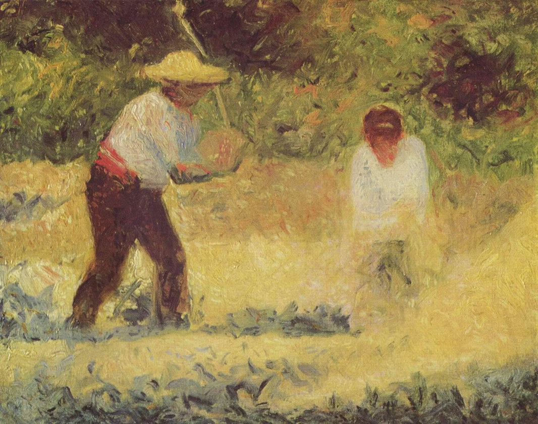 The Stone Breaker by Georges Seurat — hand-painted landscape oil painting reproduction on canvas