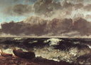 The Stormy Sea (The Wave) by Gustave Courbet — ships oil painting wall art, Realism