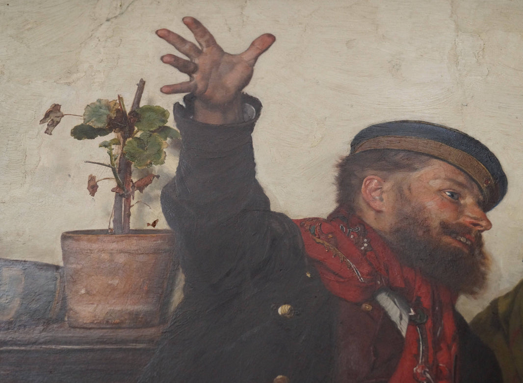 The story of a reservist by Karl Gussow, hand-painted portrait oil painting reproduction on canvas
