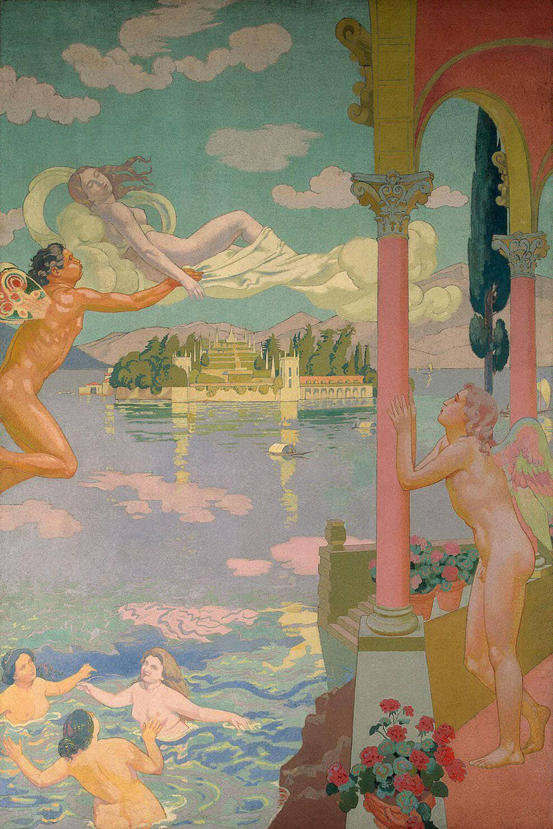 The Story of Psyche: panel 2. Zephyr Transporting Psyche to the Island of Delight on gallery wrap