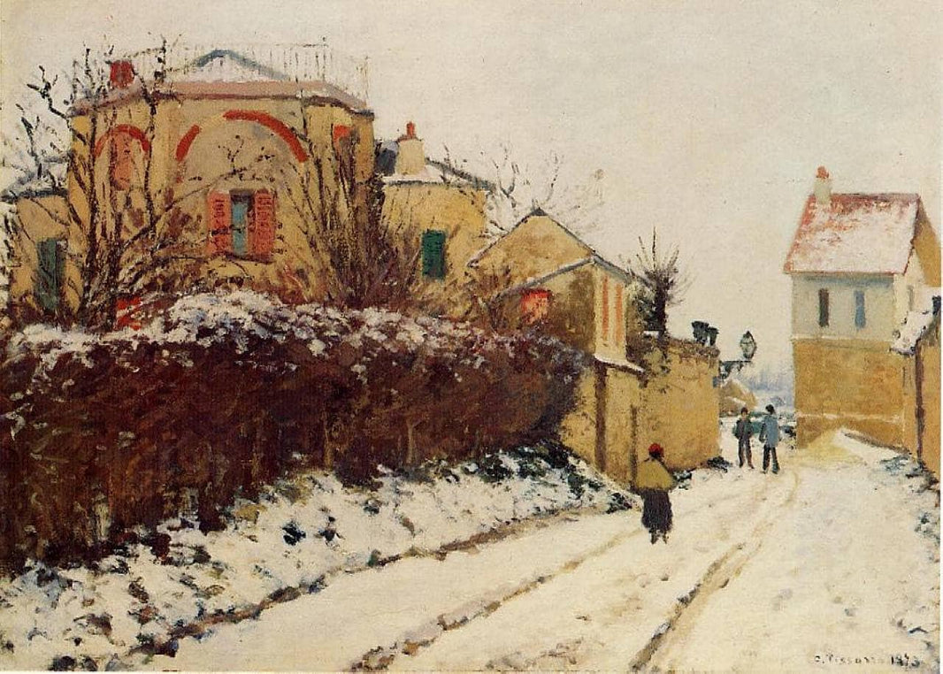 The street of the Citadelle, Pontoise by Camille Pissarro — hand-painted architectural oil painting reproduction on canvas