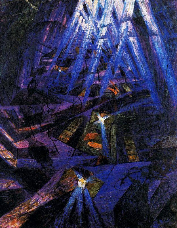 The Strengths of a Street by Umberto Boccioni — hand-painted abstract oil painting reproduction on canvas