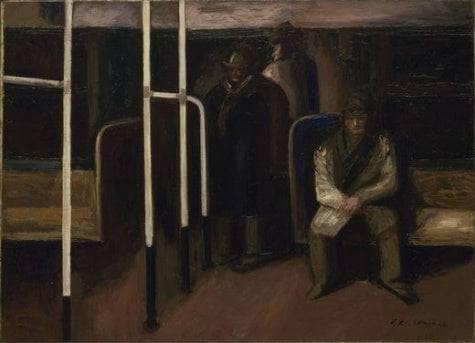 The Subway by Jose Clemente Orozco — hand-painted portrait oil painting reproduction on canvas