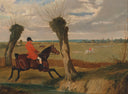The Suffolk Hunt- Full Cry by John Frederick Herring Sr. — hand-painted landscape oil painting reproduction on canvas
