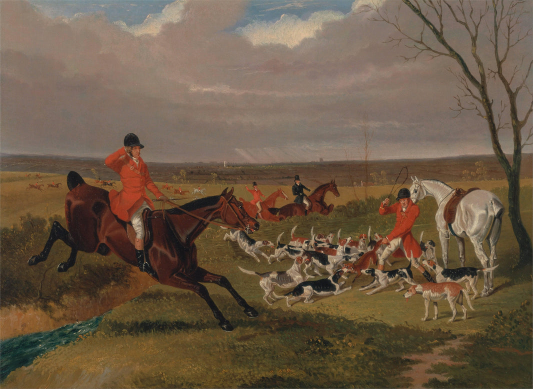 The Suffolk Hunt - The Death by John Frederick Herring Sr. — hand-painted animal oil painting reproduction on canvas
