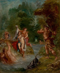 The Summer Diana Surprised by Actaeon by Eugene Delacroix — hand-painted cultural oil painting reproduction on canvas