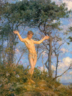 The Sun Worshipper (in the Morning Sun) - Henry Scott Tuke