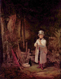 The Sunday hunting by Carl Spitzweg — hand-painted landscape oil painting reproduction on canvas