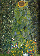 The Sunflower by Gustav Klimt — hand-painted botanical oil painting reproduction on canvas