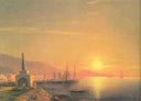 The Sunrize in Feodosiya by Ivan Aivazovsky — ships oil painting wall art, Romanticism