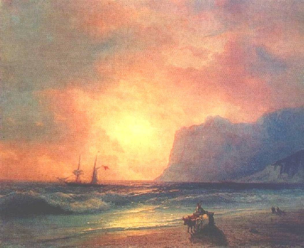 The sunset on sea - Ivan Aivazovsky