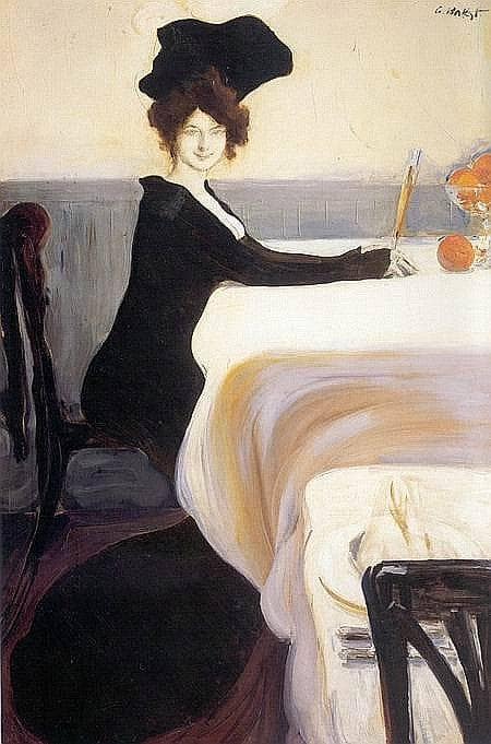 The Supper by Leon Bakst — hand-painted portrait oil painting reproduction on canvas