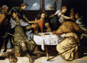 The Supper at Emmaus by Tintoretto — religion oil painting wall art, Mannerism Late Renaissance