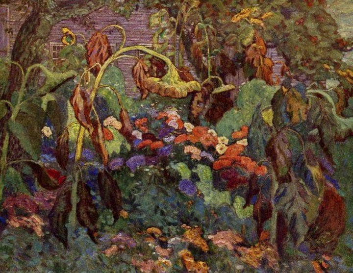 The Tangled Garden by J. E. H. MacDonald — hand-painted botanical oil painting reproduction on canvas