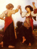 The tarantella by Léon Bazile Perrault — hand-painted portrait oil painting reproduction on canvas
